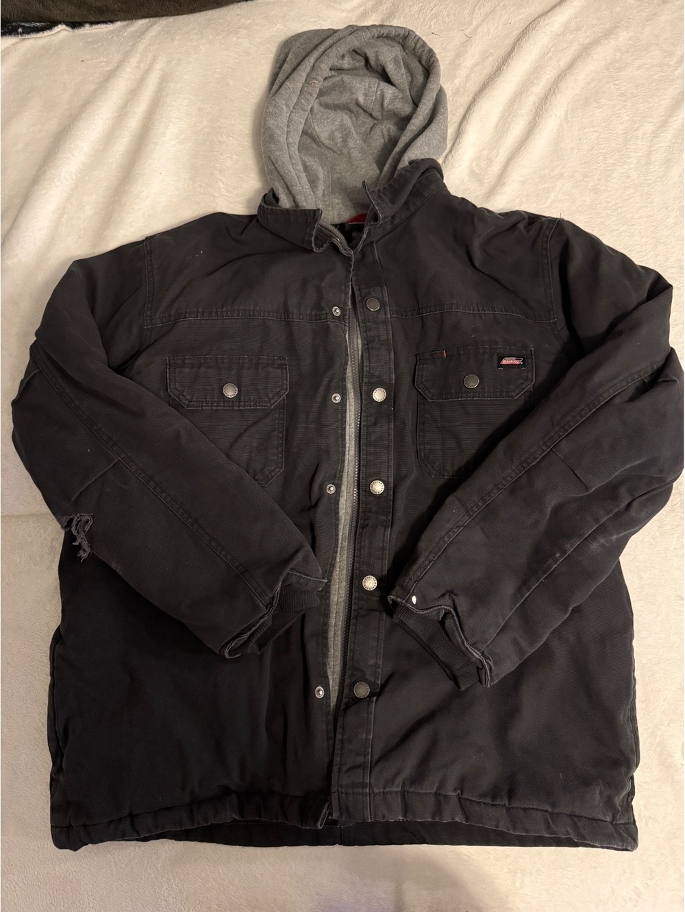 Dickies Men’s XL Black Insulated Hooded Work Jacket